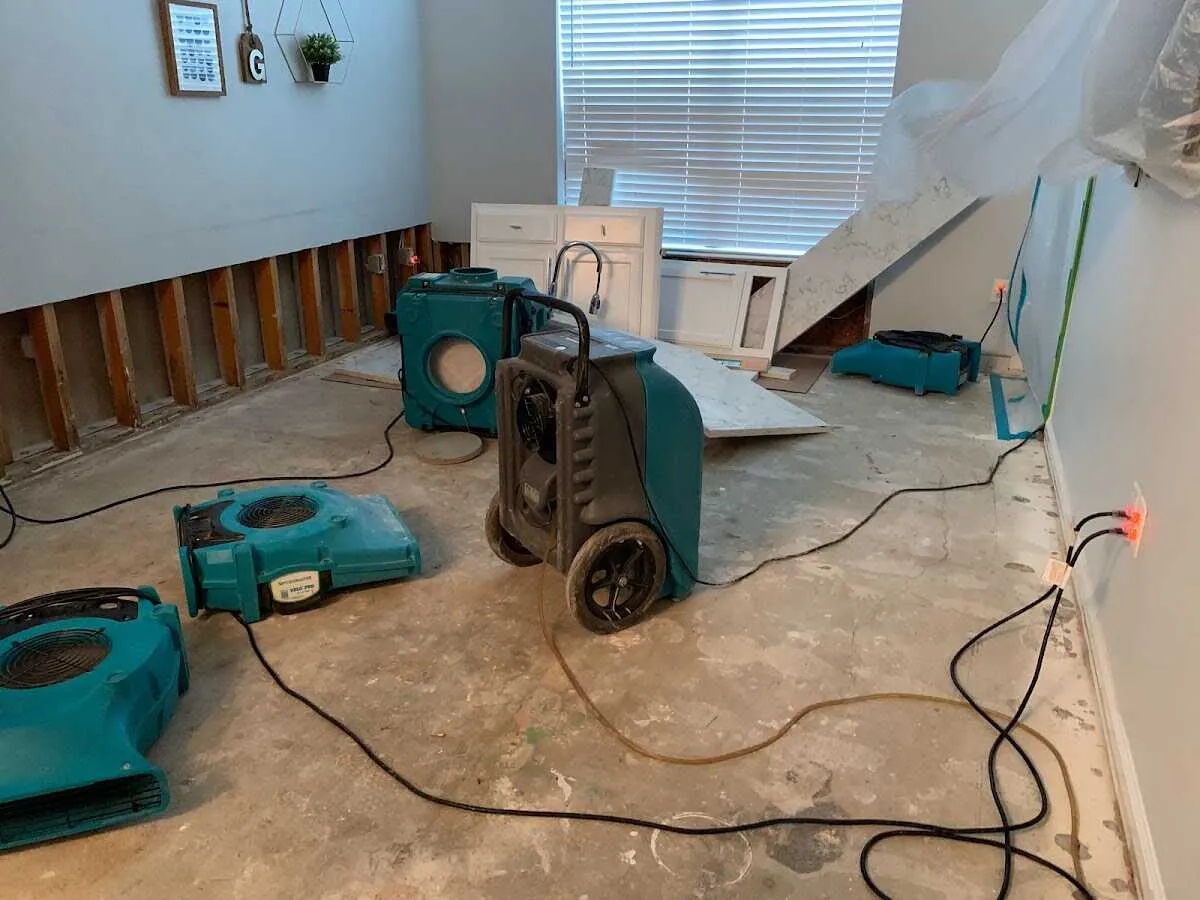 Dehumidifier in flood-cut room for Water Extraction & Removal in Wauchula